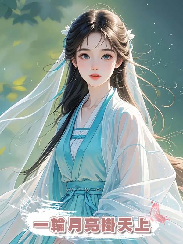 一輪月亮掛天上